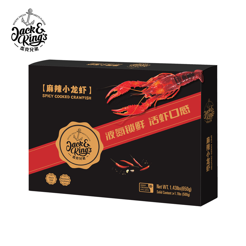 Spicy Cooked Crawfish, 4/6,  650g*10/ctn - Jack & King's