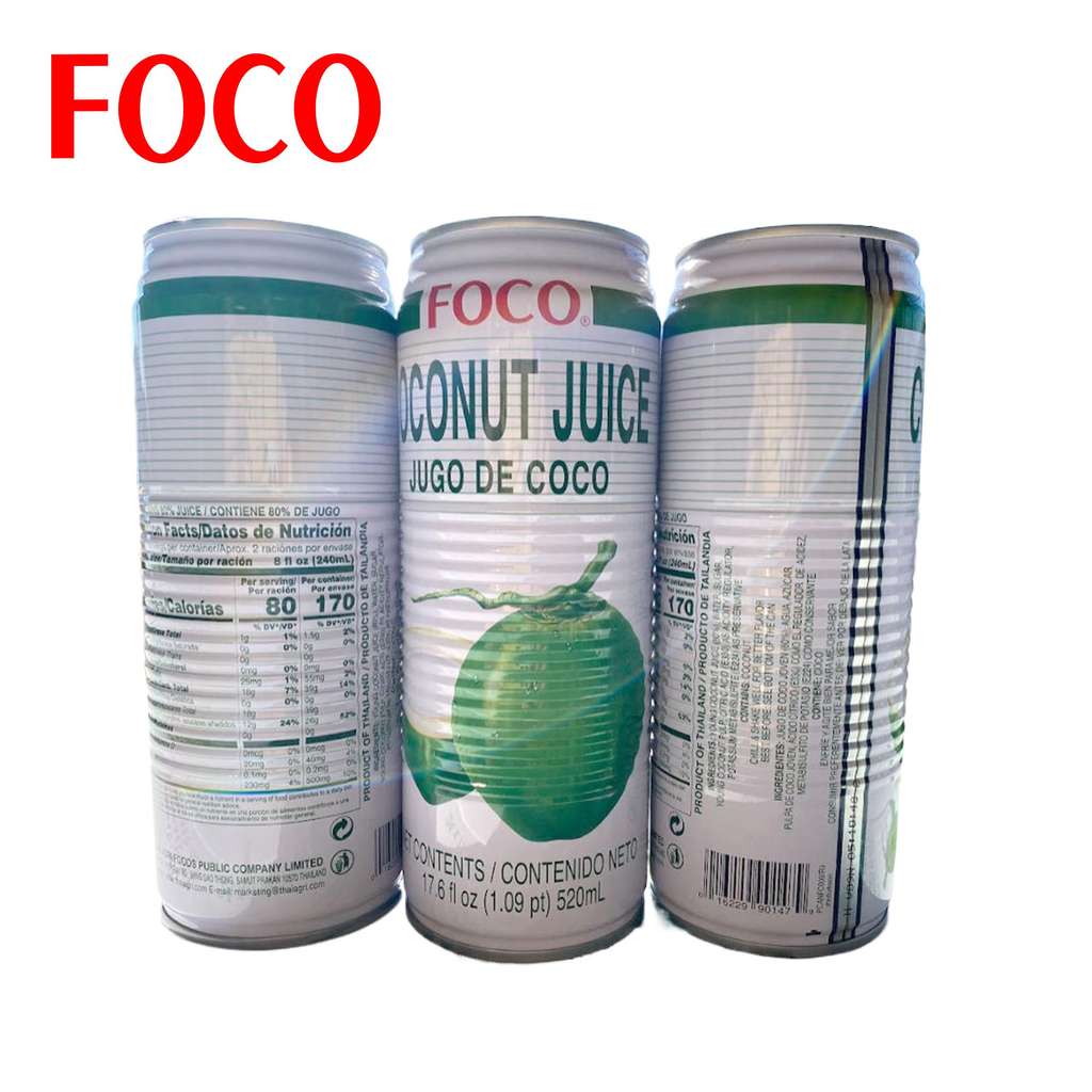 Canned Coconut Juice Drink24TN*520ML FOCO Thailand - Jack & King's